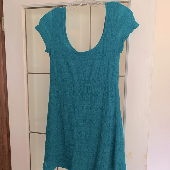 Volcom Babydoll Teal Dress - Picture 2 of 5